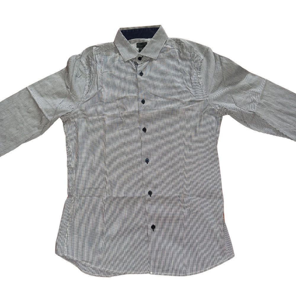 H&M Gray Button Up Long Sleeve Shirt Size M